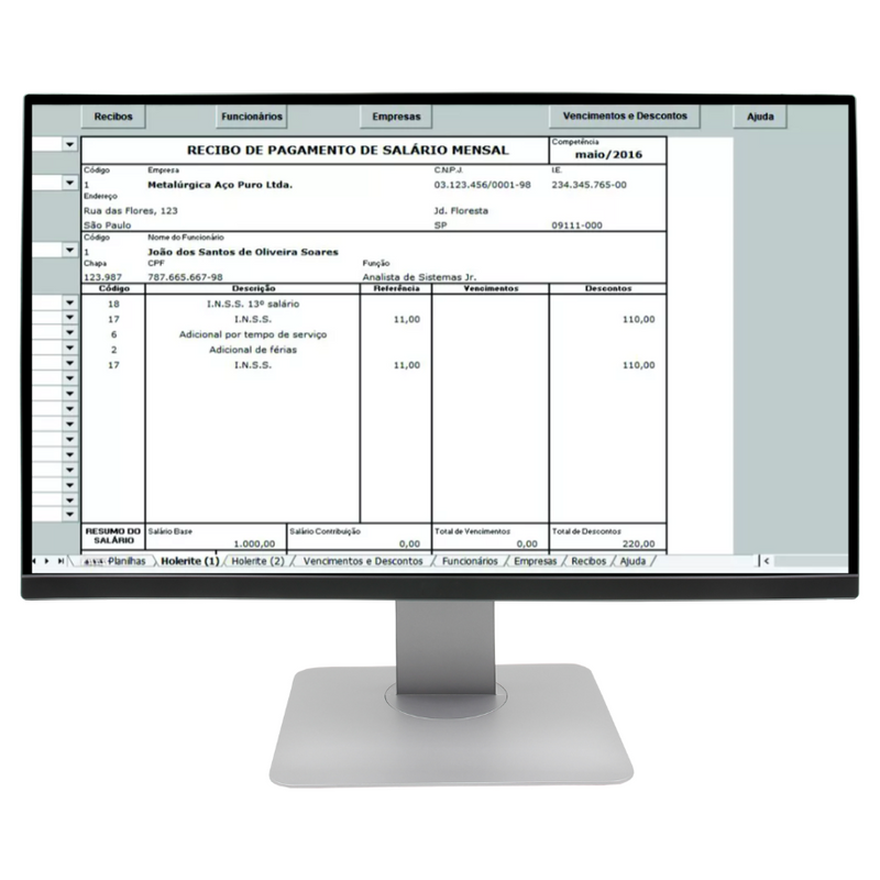 Spreadsheet - Payslip 3 Editable Templates for Printing in Excel