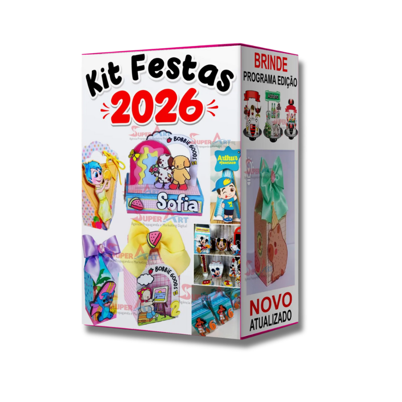 Kit 2026 Festa Prontas Arquivo Corte Silhouette Topo De Bolo