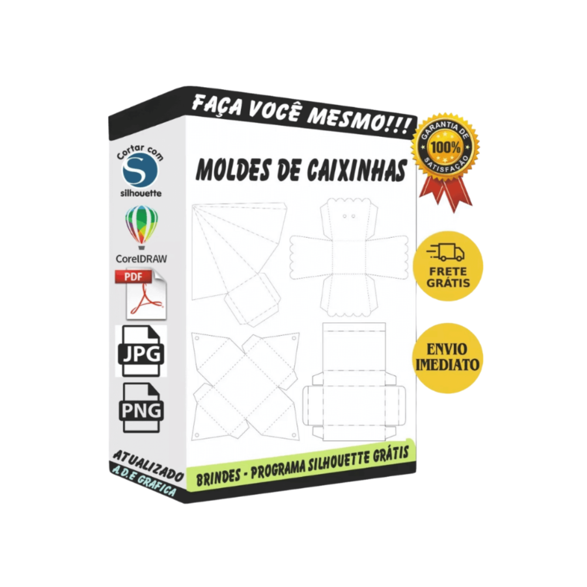 8.000 Moldes Limpos Caixinhas Caixas Presentes Festas Studio Corel