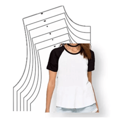 9 Moldes Raglan Feminina Modelagem Gabarito Camiseta Roupas