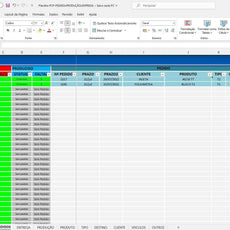 Planilha Planejamento De Controle Produção PCP Plano Gestão Fábrica - Radali Shop