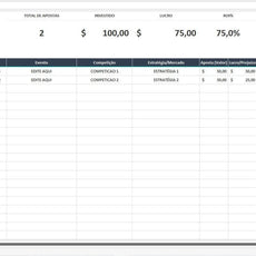 Planilha Gestão De Banca Apostas Esportivas Futebol Bet Excel Trader - Radali Shop