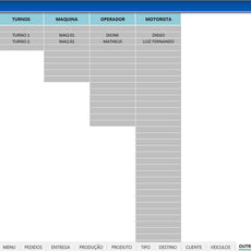 Planilha Planejamento De Controle Produção PCP Plano Gestão Fábrica - Radali Shop
