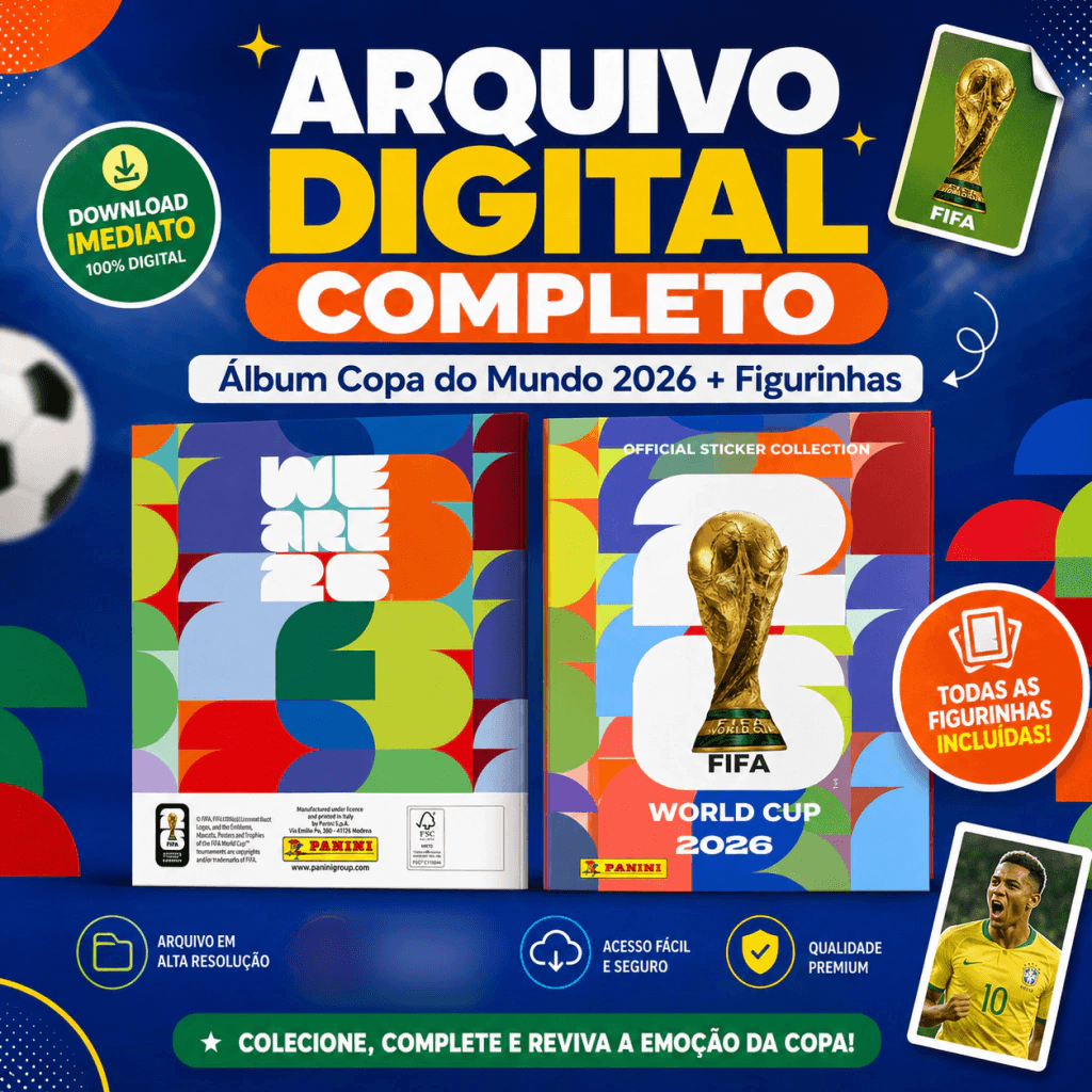 Figurinhas Copa 2026 para Imprimir (PDF HD) Download Imediato
